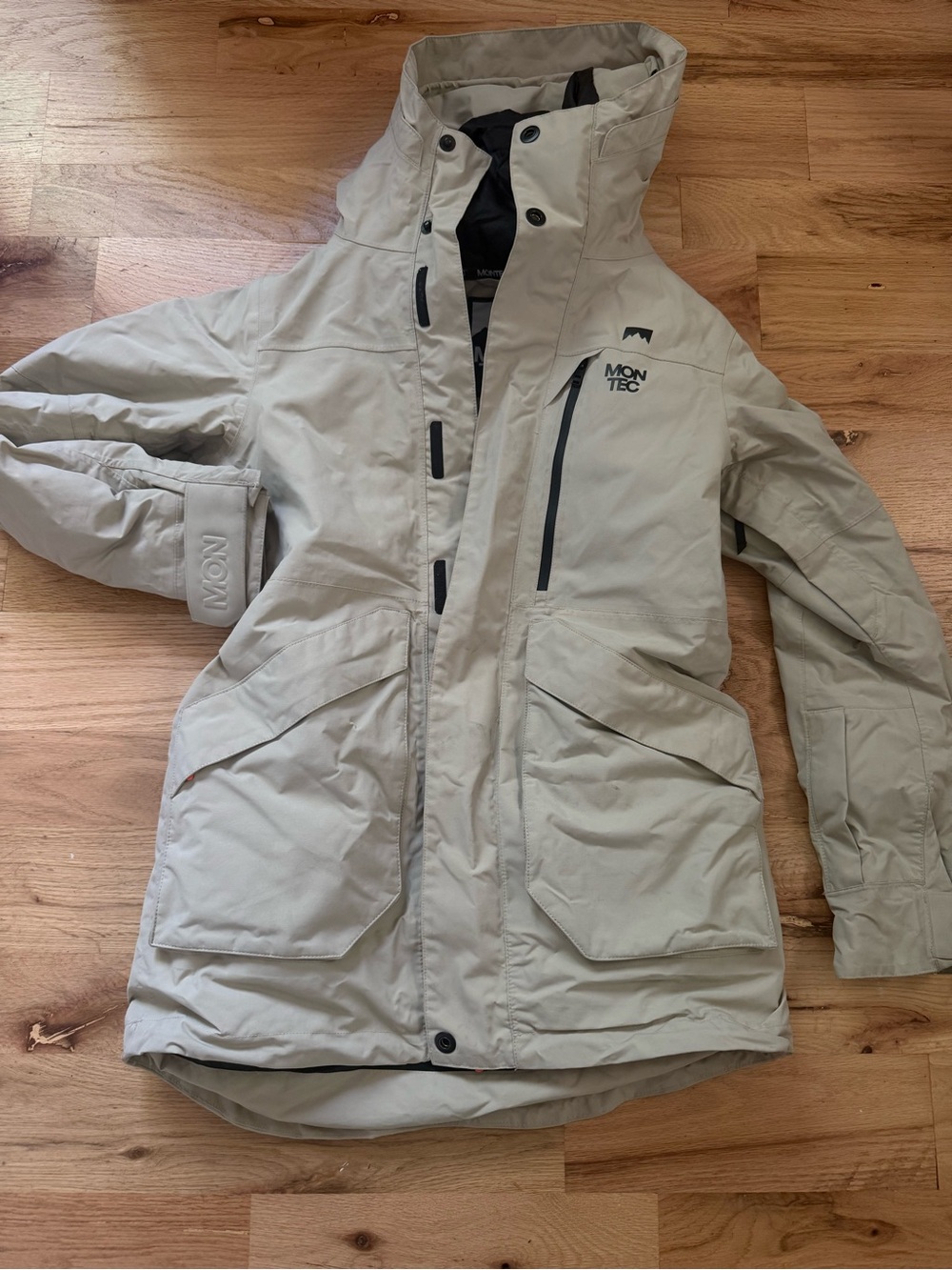 Montec Women's Ski Jacket in Light Beige — Waterproof Winter Parka
